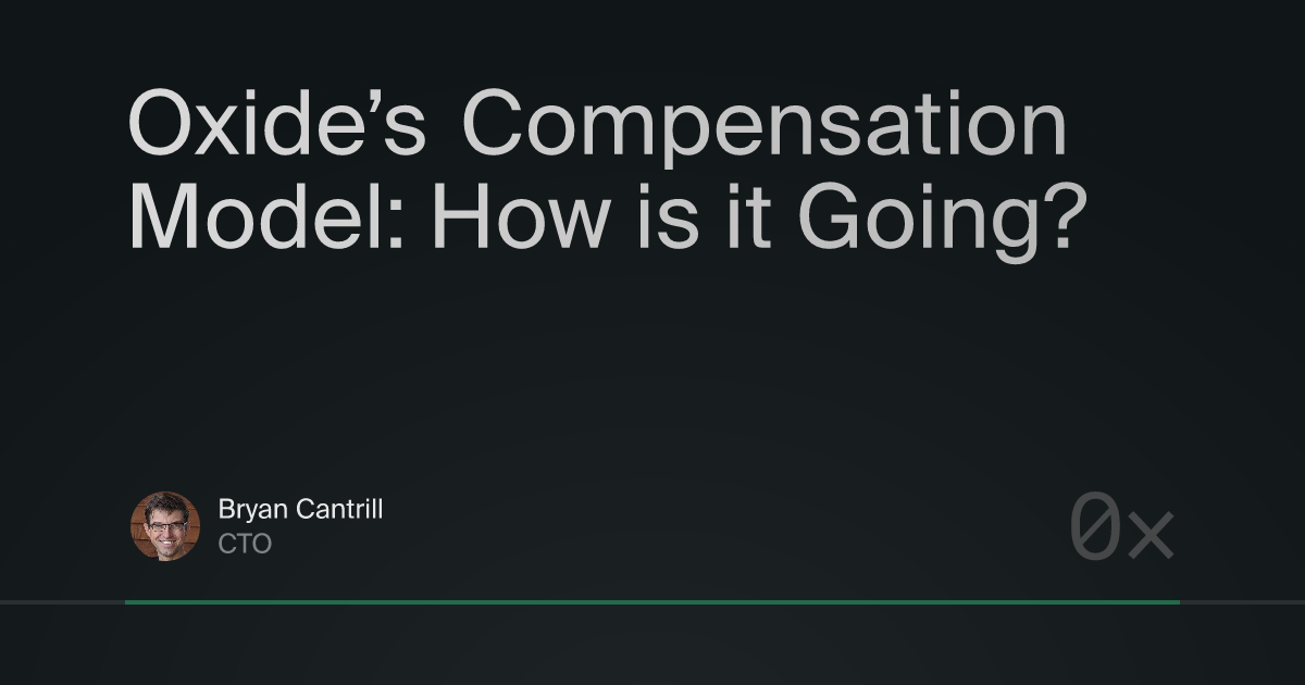 Oxide’s Compensation Model: How is it Going? / Oxide